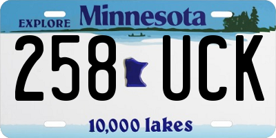 MN license plate 258UCK