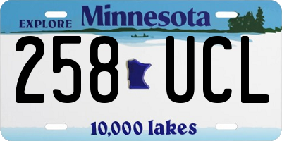 MN license plate 258UCL