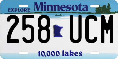 MN license plate 258UCM