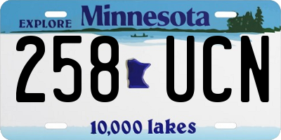 MN license plate 258UCN