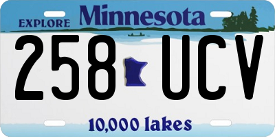 MN license plate 258UCV