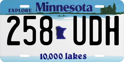 MN license plate 258UDH