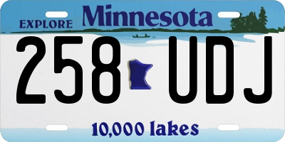 MN license plate 258UDJ