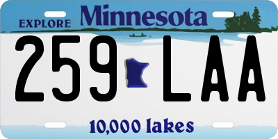 MN license plate 259LAA