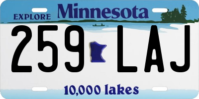 MN license plate 259LAJ