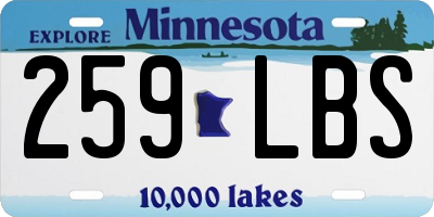 MN license plate 259LBS