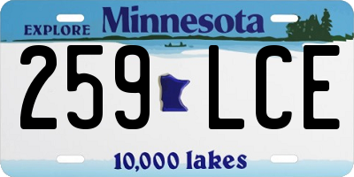 MN license plate 259LCE