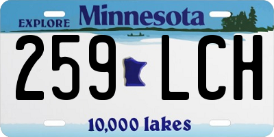 MN license plate 259LCH