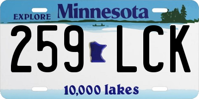 MN license plate 259LCK
