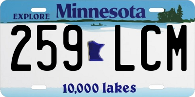 MN license plate 259LCM