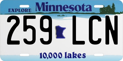 MN license plate 259LCN