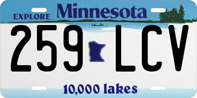 MN license plate 259LCV