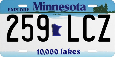 MN license plate 259LCZ