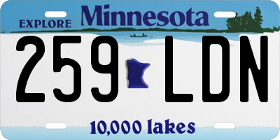 MN license plate 259LDN