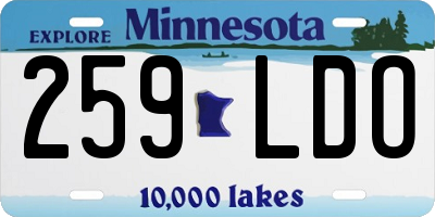 MN license plate 259LDO