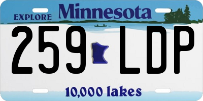 MN license plate 259LDP