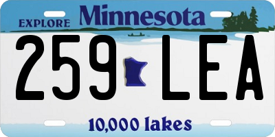 MN license plate 259LEA