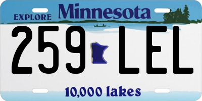 MN license plate 259LEL