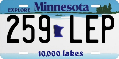 MN license plate 259LEP