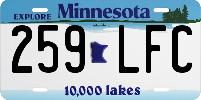 MN license plate 259LFC