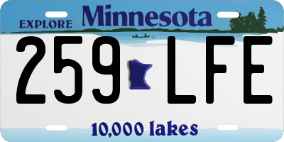 MN license plate 259LFE