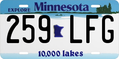 MN license plate 259LFG