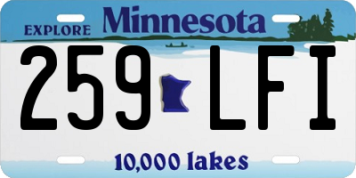 MN license plate 259LFI
