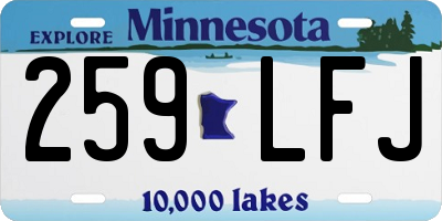 MN license plate 259LFJ