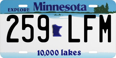 MN license plate 259LFM