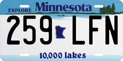 MN license plate 259LFN
