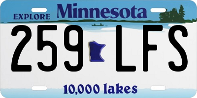 MN license plate 259LFS