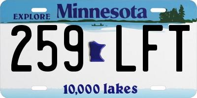 MN license plate 259LFT