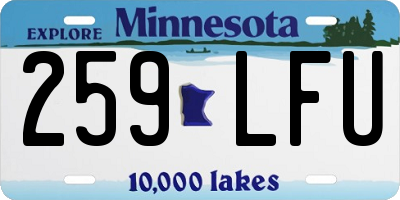 MN license plate 259LFU