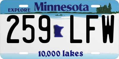 MN license plate 259LFW