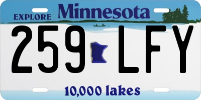 MN license plate 259LFY