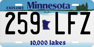 MN license plate 259LFZ