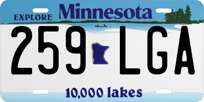 MN license plate 259LGA