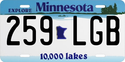 MN license plate 259LGB