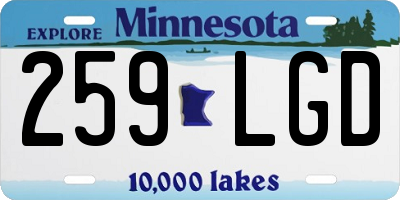 MN license plate 259LGD
