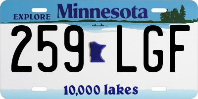 MN license plate 259LGF