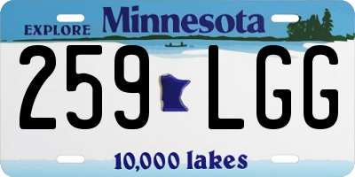 MN license plate 259LGG