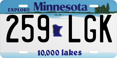 MN license plate 259LGK