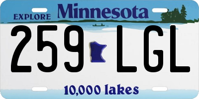 MN license plate 259LGL