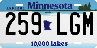 MN license plate 259LGM