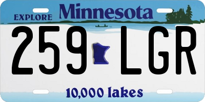 MN license plate 259LGR