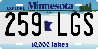 MN license plate 259LGS