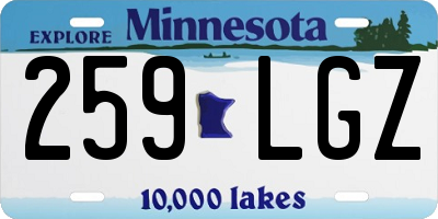 MN license plate 259LGZ