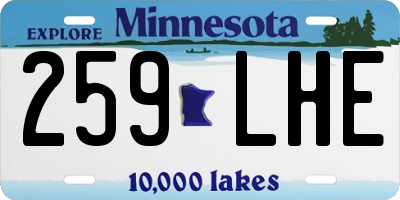 MN license plate 259LHE