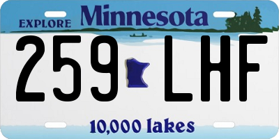 MN license plate 259LHF