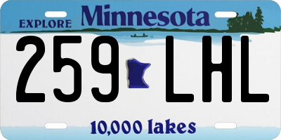 MN license plate 259LHL